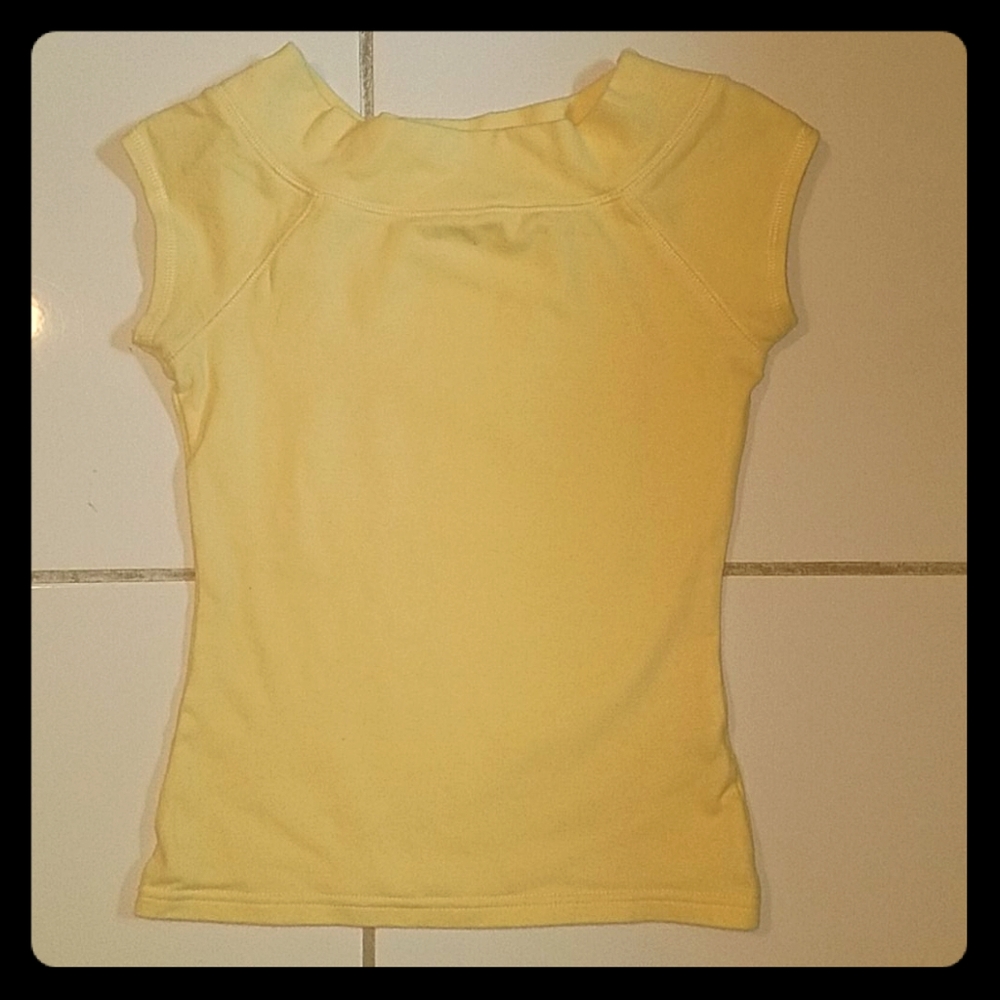 Juniors Yellow Off The Shoulder Top